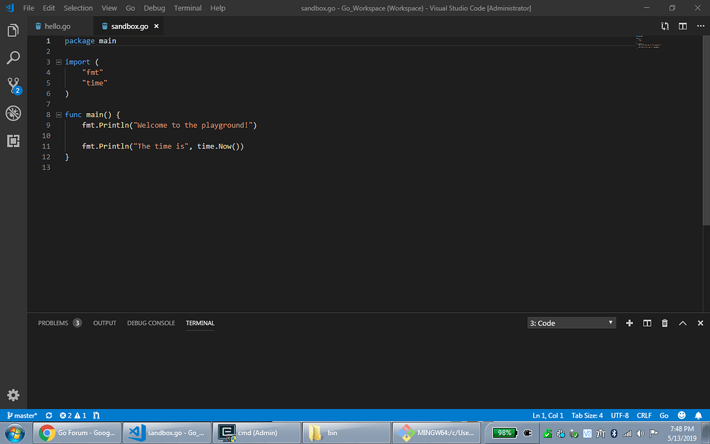 How to run a "Go" file? - Getting Help ...