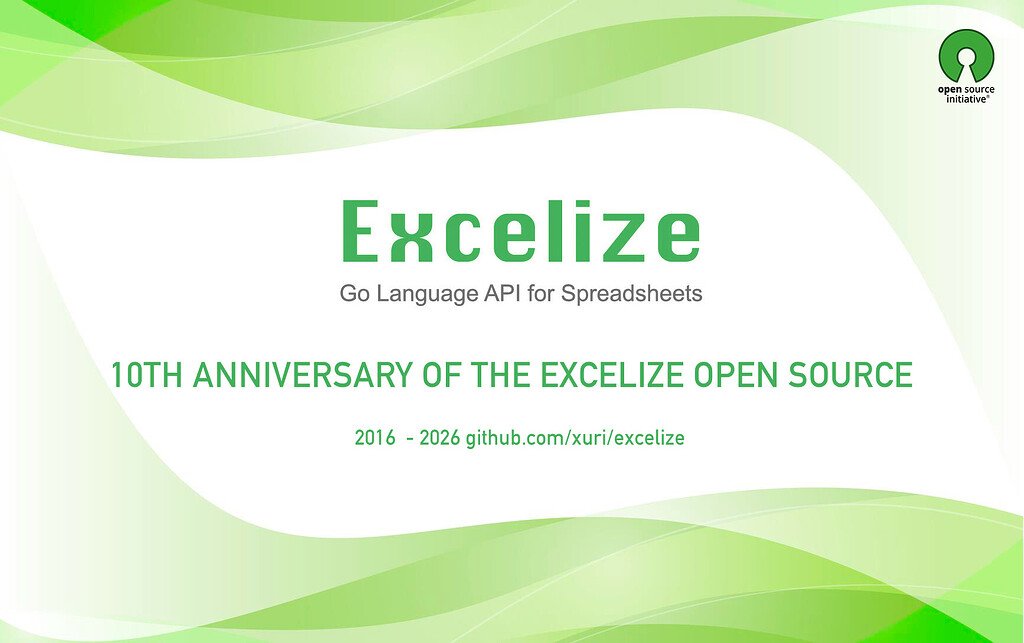 Image for 10th Anniversary of the Excelize Open Source, 2.11.0 Released