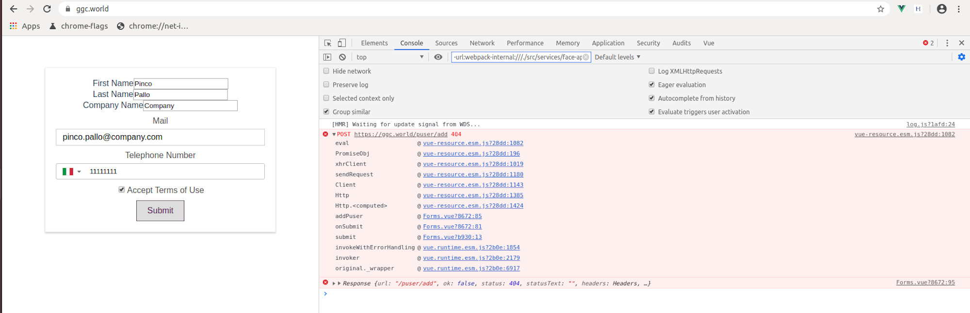 GolangWebServerVuejsExchangeData-01